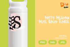 Misty Meadow Muse Boho Floral Monogram Product Image 1