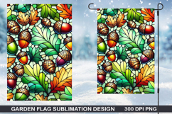 Flowers Garden Flag Sublimation| Halloween Garden Flag PNG Product Image 1