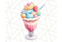 Pastel Sweet Treats Clipart, Ice Cream, Cakes, Donuts Png Product Image 5