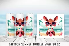 Summer cartoon Tumbler Wrap|PNG, 20 oz. Product Image 3