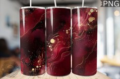 Burgundy Alcohol Ink Tumbler Wrap - High Quality 300 Dpi Product Image 1