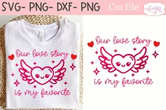 Valentine's day SVG design | Our love story cut file SVG Product Image 1