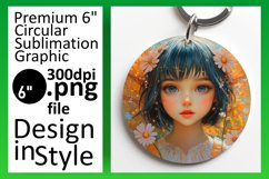 Sophisticated Round Design Keychain Template , Fairy Product Image 1