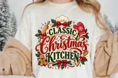 Classic Christmas Kitchen PNG - Vintage Holiday Baking Chef Product Image 2