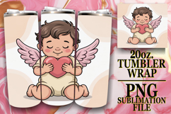 Happy memories 20oz tumbler wrap, Cupid Product Image 1