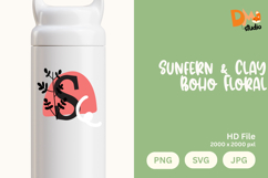 Sunfern &amp; Clay Boho Floral Monogram Product Image 1