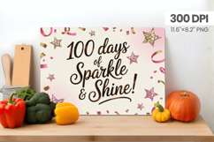 100 days of school Cutting Board PNG Design, Teacher PNG Product Image 1