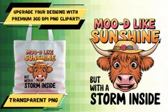 Trendy PNG Design for T-Shirt Printing , Funny Cow Product Image 1