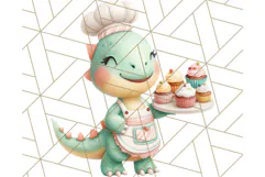 Dinosaur Costume Clipart, Cute Dinos in Halloween Outfits Product Image 5