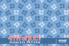 American 4th of July Coquette Cherry Bow Seamless Pattern Product Image 1