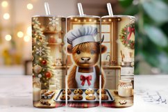 Christmas Highland Cow Tumbler Wrap | Sublimation | Tumblers Product Image 1