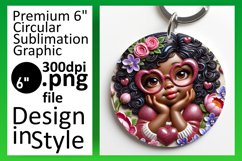 Chic Circle Coaster PNG Design , 3D Cupid Product Image 1