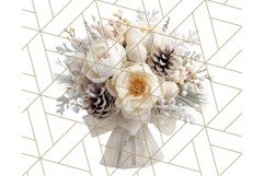 Whimsy Winter Florals Clipart PNG, Christmas Png Clipart Product Image 5