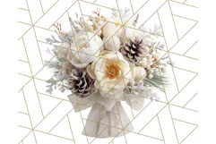 Whimsy Winter Florals Clipart PNG, Christmas Png Clipart Product Image 5