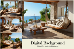Living Room Couch Backdrops Sofa Summer Background Wallpaper Product Image 1