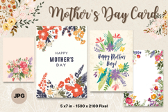 Mother&#039;s Day Card Happy MOM flower Printable Gift Card_29 Product Image 1