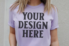 Comfort Colors 1717 Orchid T-Shirt mockup , CC 1717 Product Image 1