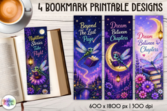 Fantasy Dragonfly Bookmarks | Magical Night Reading Product Image 1