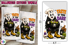 Taste If You Dare Halloween Kitchen Towel PNG Product Image 1