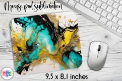 Abstract Fluid Art Mouse Pad, Marble Texture Mouse Pad Print Product Image 1