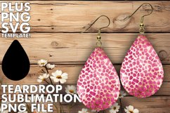 Leopard Print Elegance: Sparkling Teardrop Charm Product Image 1