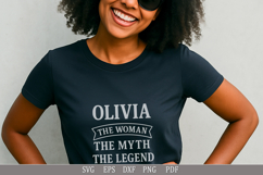 Olivia: The Woman, The Myth, The Legend SVG Design for Gifts Product Image 2