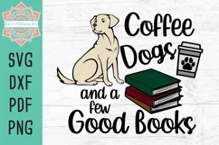 Coffee Dogs and a Few Good Books Layered SVG Cut File Product Image 1
