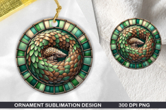 Pangolin Stained Glass Ornament PNG, Digital Download Fil Product Image 1