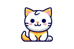 A Beautiful and cute cat Mascot Sublimation Vector Product Image 1