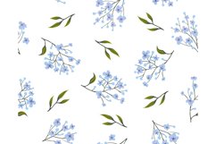 Floral cute seamless pattern. Romantic hand drawn simple orn Product Image 1