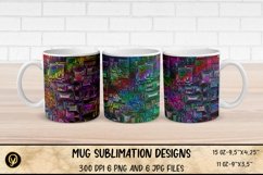 Mug Sublimation Designs ,Glossy Abstract Stripe Sublimation Product Image 1
