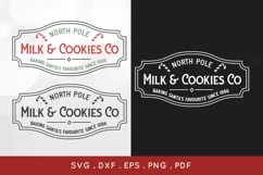 Milk and Cookies Co Christmas Sign svg eps png pdf dxf Product Image 4