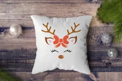 Reindeer svg, reindeer face cut file, christmas svg ormament Product Image 4