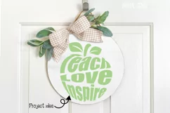 Apple, Teach, Love, Inspire. SVG / PNG / DXF / PNG Product Image 5