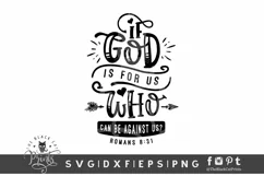 If God Is For Us Who Can Be Against Us SVG | Bible Verse SVG Product Image 3