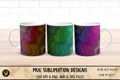 Mug Sublimation Designs , Abstract Lines Sublimation Mug Product Image 1