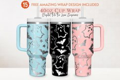 Engraved 40oz Tumbler Wrap Halloween, Ghost, Trick Or Treat Product Image 1