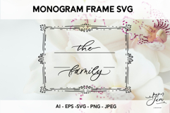 The Family SVG | Farmhouse Split Monogram Frame SVG Product Image 1