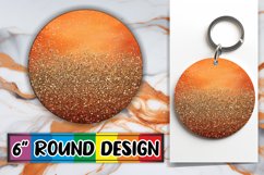 Vibrant Floral Sparkle PNG Sublimation Circle: Keychain, Coa Product Image 1
