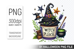 Halloween Witch Cupcake, Halloween Clipart PNG File Product Image 1