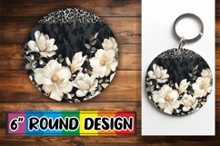 Dazzling Glittery Petal PNG Sublimation : Keychain, Coaster Product Image 1