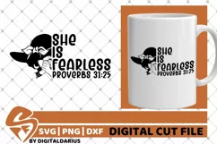 She Is Fearless svg, Afro Woman svg, Believe svg, Proverbs Product Image 2