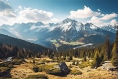 Majestic Mountains Background Wallpaper. Product Image 1