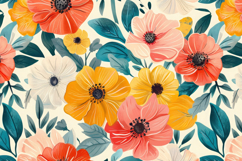 Colorful Floral Background Wallpaper Product Image 1