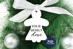 Gingerbread Woman Ornament Mockup PSD, Ornament Mockup PNG Product Image 1