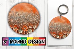 Radiant Blossom Paradise PNG Sublimation Circle: Keychain, C Product Image 1