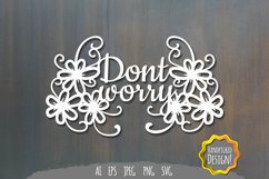 Don't Worry Papercut SVG Product Image 1
