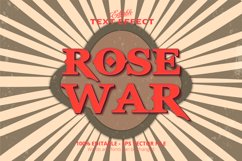Editable text effect, rose war text Product Image 1