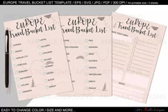 European travel bucket list template Product Image 1