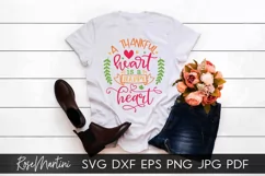 A Thankful Heart Is A Happy Heart SVG Thanksgiving Turkey Product Image 2